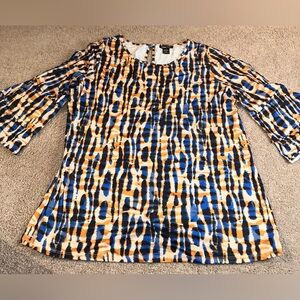 Robert Louis Patterned Blouse. Size 2X